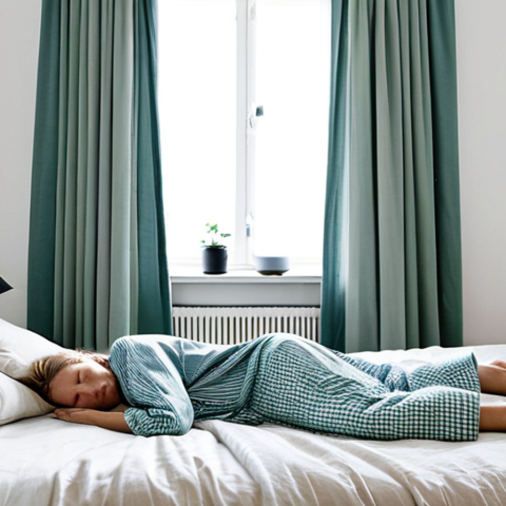 낮잠을 위한 최적의 장소 추천 - Cozy Bedroom Nap**
"A brightly lit, modern Swedish bedroom, featuring a woman fully clothed in comf...