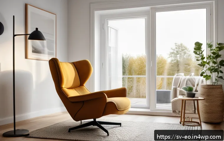 낮잠의 필요성과 효과 이해하기 - A peaceful Scandinavian living room bathed in soft afternoon light between 13:00 and 15:00, featurin...