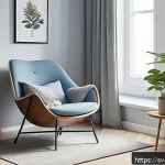 Home 23 낮잠 시간과 뇌 기능의 관계 - A modern Scandinavian-style home office corner designed for a restful nap break, featuring a cozy ar...